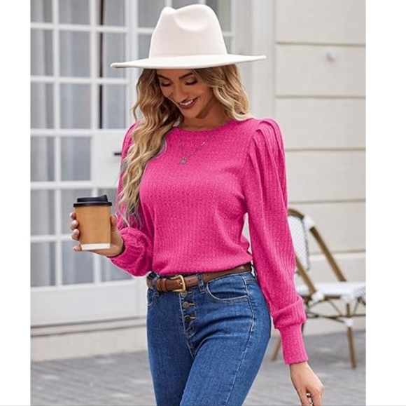 Hotouch Sweaters - Hotouch Bright Pink Sweater - Size Medium